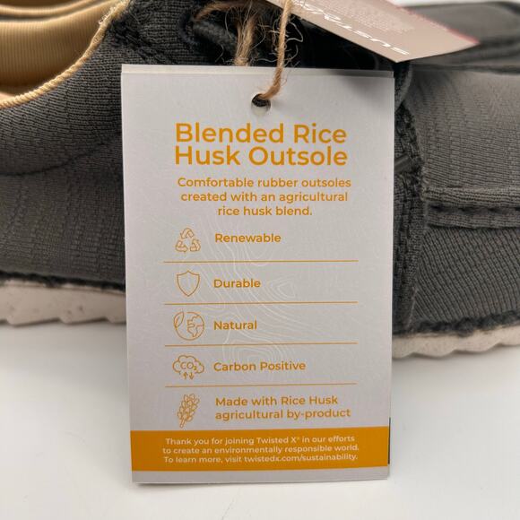 Twisted X Zero-X Lace-Up Loafer Sneakers Mens 8.5 Steel Gray NIB Shoes MZX0006 - Picture 14 of 16